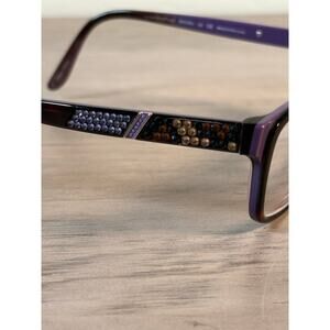 JIMMY CRYSTAL NEW YORK Riga Havana Tortoise 51-16 135 Eyeglasses Swarovski Frame
